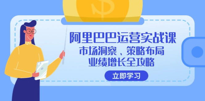 （12385期）阿里巴巴运营实战课：市场洞察、策略布局、业绩增长全攻略-韬哥副业项目资源网