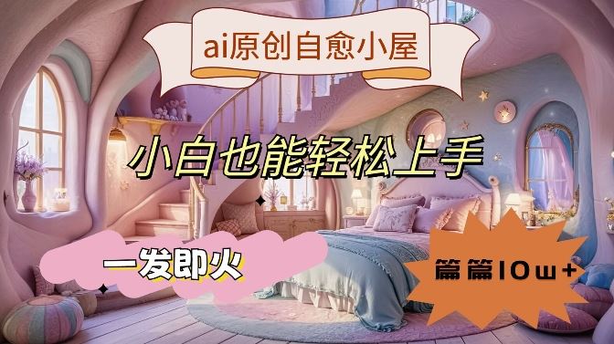 ai原创治愈小屋，小白也能轻松上手，一发即火，篇篇10w+【揭秘】-韬哥副业项目资源网