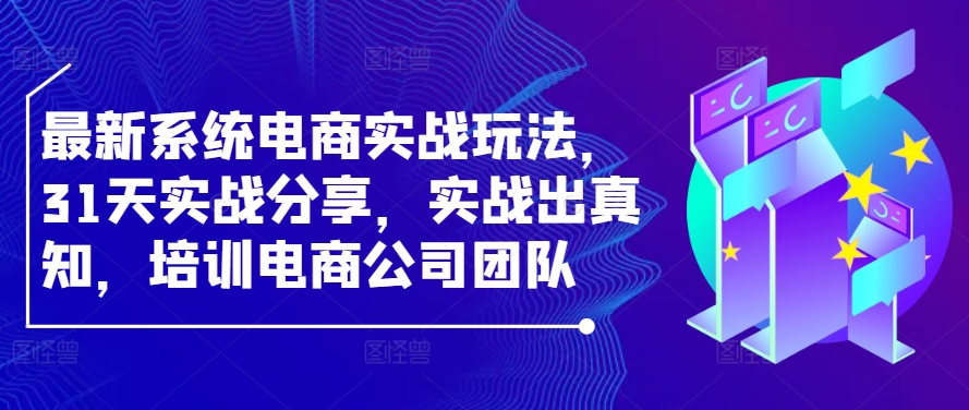 最新系统电商实战玩法，31天实战分享，实战出真知，培训电商公司团队-韬哥副业项目资源网