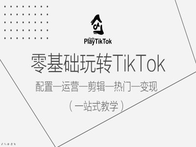 零基础玩转TikTok，配置一运营一剪辑一热门一变现，一站式教学-韬哥副业项目资源网