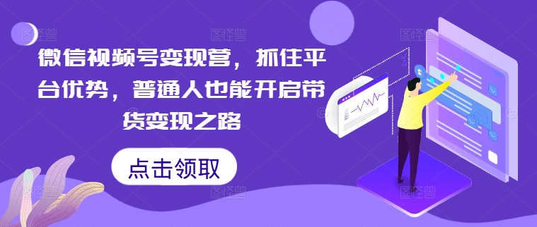 微信视频号变现营，抓住平台优势，普通人也能开启带货变现之路-韬哥副业项目资源网