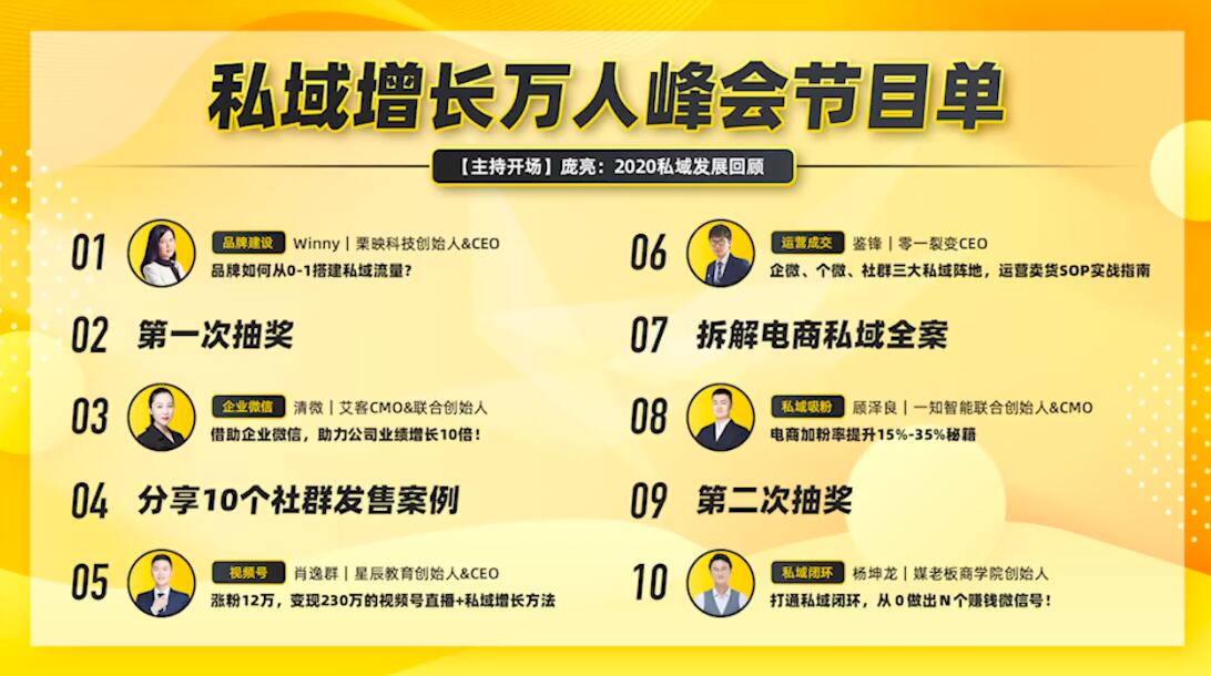 （1661期）2021私域增长万人峰会：新一年私域最新玩法，6个大咖分享他们最新实战经验-韬哥副业项目资源网