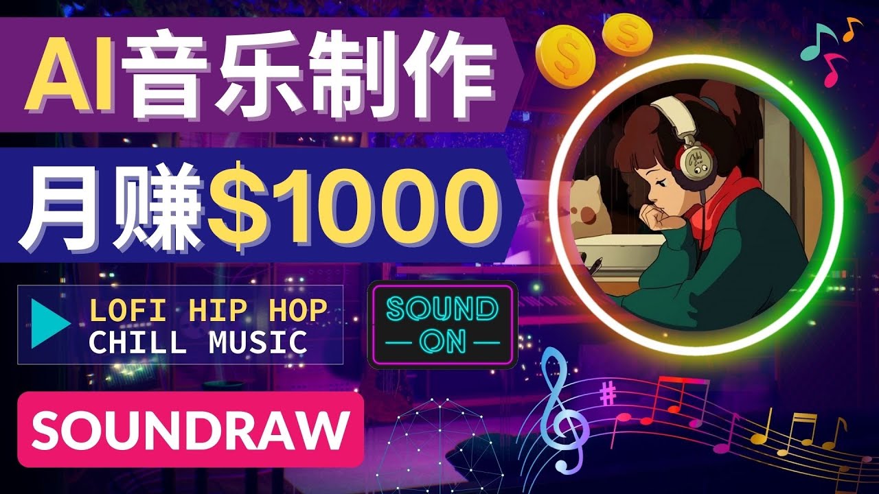 （4251期）无需任何音乐基础： 使用AI软件制作Lofi Hip Hop Chill Music 月赚1000美元-韬哥副业项目资源网