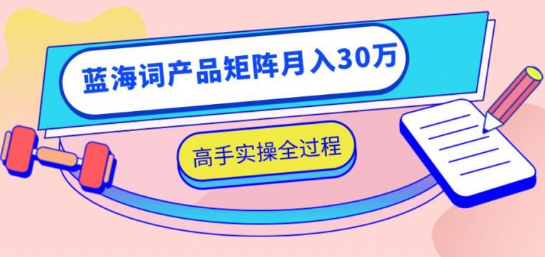 （1137期）2020最新无货源店群项目，蓝海词产品矩阵月入30万，高手实操全过程（视频）-韬哥副业项目资源网