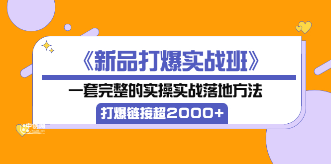 图片[1]-（3175期）《新品打爆实战班》一套完整的实操实战落地方法，打爆链接超2000+（28节课)-韬哥副业项目资源网