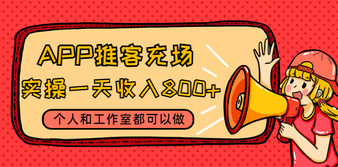 （4443期）APP推客充场，实操一天收入800+个人和工作室都可以做(视频教程+渠道)-韬哥副业项目资源网