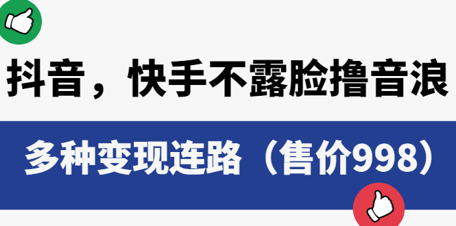 （6149期）抖音，快手不露脸撸音浪项目，多种变现连路（售价998）-韬哥副业项目资源网