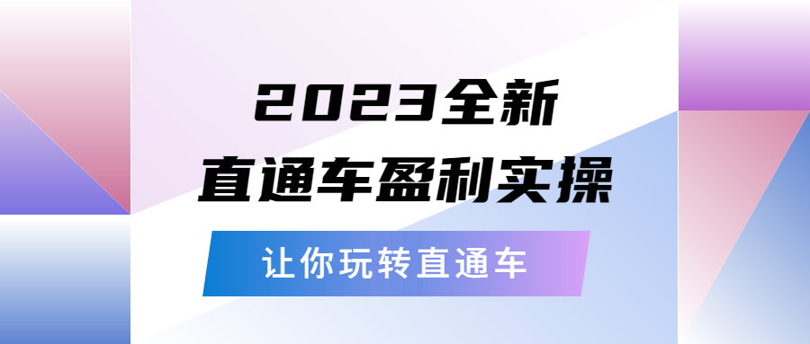 （5714期）2023全新直通车·盈利实操：从底层，策略到搭建，让你玩转直通车-韬哥副业项目资源网