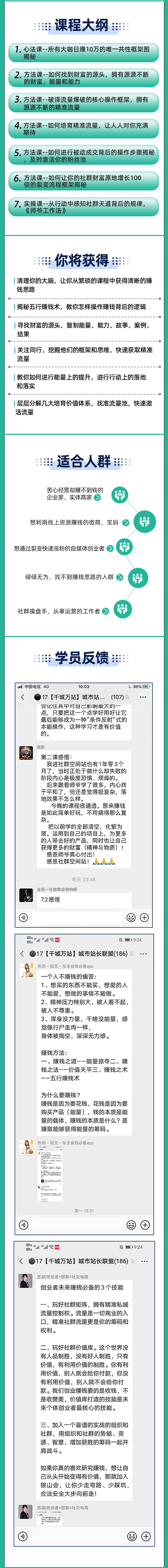 （1580期）《社群运营五行落地系统》从根源解决一切运营问题，揭秘日赚10万大咖共性