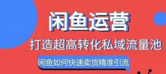 （1086期）闲鱼如何快速卖货精准引流打造私域流量池，快速卖货月赚过万-韬哥副业项目资源网