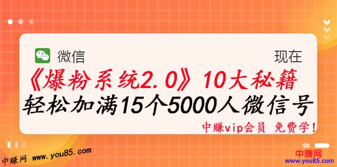 （982期）《爆粉系统2.0》，轻松加满15个5000人微信号，实现月入10万元+-韬哥副业项目资源网