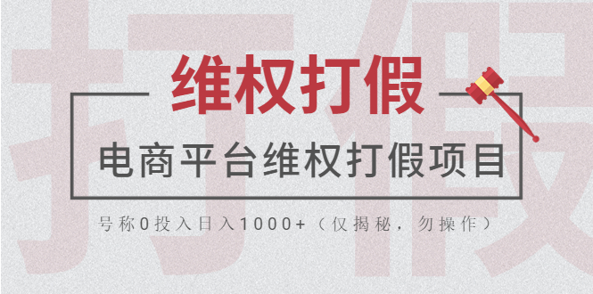 （5709期）电商平台维权打假项目，号称0投入日入1000+（仅揭秘，勿操作）-韬哥副业项目资源网