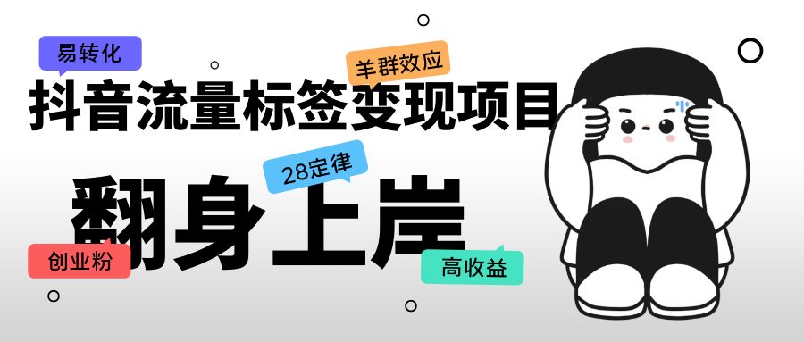 （5514期）抖音流量标签变现项目，抖音创业粉轻松转化，单价高收益简单-韬哥副业项目资源网