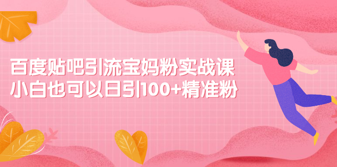 （2149期）百度贴吧引流宝妈粉实战课，小白也可以日引100+精准粉【视频课程】-韬哥副业项目资源网