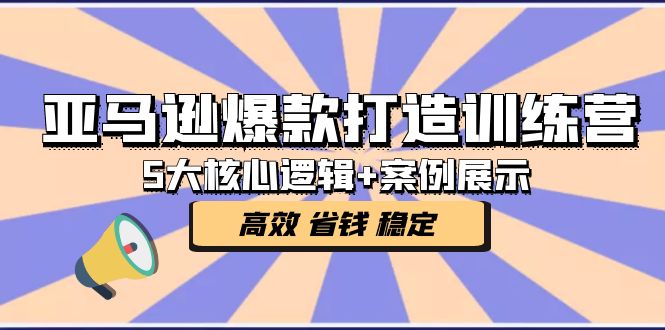 （5107期）亚马逊爆款打造训练营：5大核心逻辑+案例展示 打造爆款链接 高效 省钱 稳定-韬哥副业项目资源网