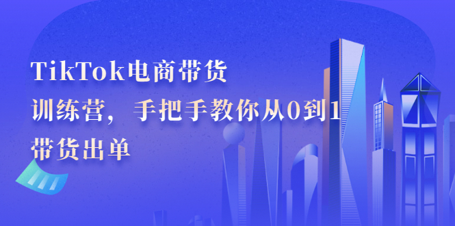 （2172期）TikTok电商带货训练营，手把手教你从0到1带货出单-韬哥副业项目资源网