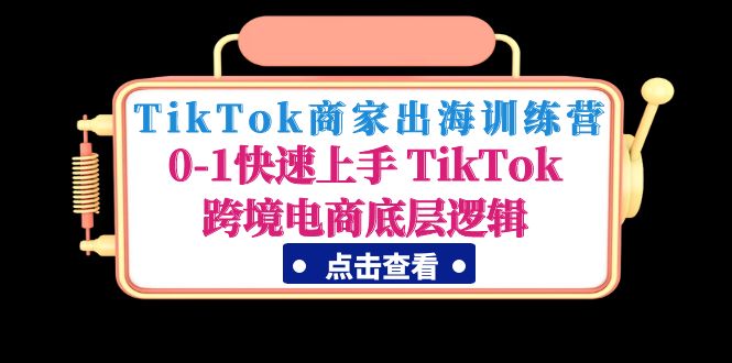 （4795期）TikTok商家出海训练营：0-1快速上手 TikTok跨境电商底层逻辑(无中创水印)-韬哥副业项目资源网