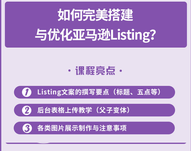 （2442期）完美搭建与优化亚马逊Listing（爆单必修课）-韬哥副业项目资源网