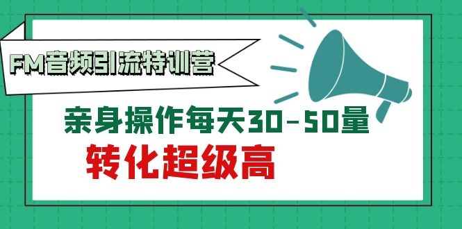 （1114期）黄岛主《FM音频引流特训营1.0》亲身操作每天30-50量，转化超级高-韬哥副业项目资源网